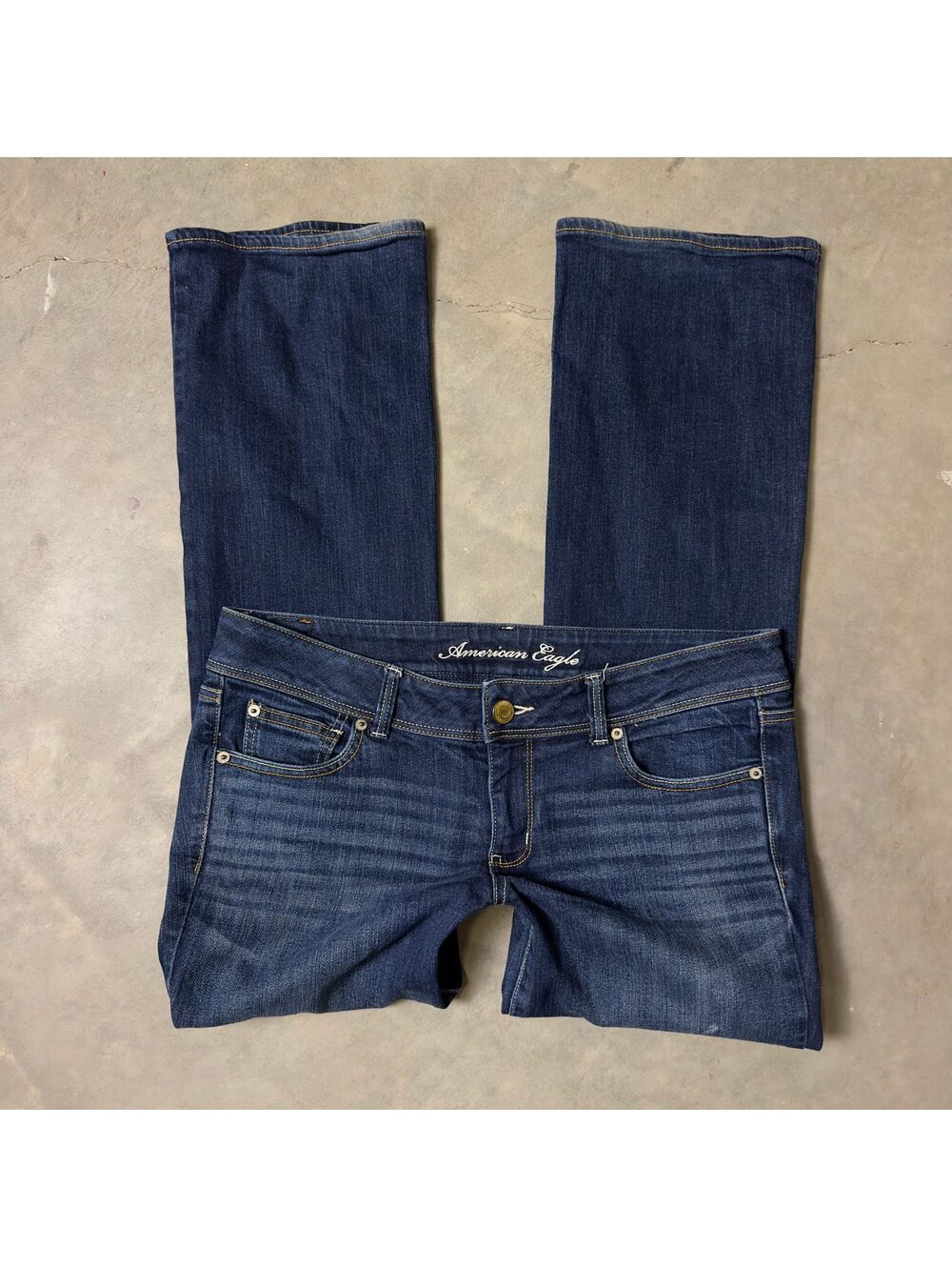 American Eagle Slim Boot Jeans Womens Size 12 Dark Wash